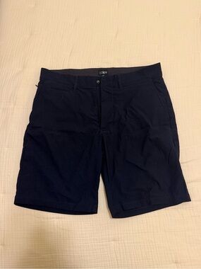 J. Crew Navy Flat Front Tech Shorts